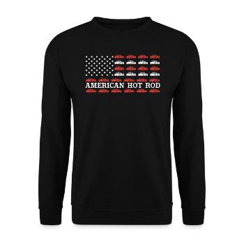 Hot Rod USA America - Unisex Sweatshirt - black - Front - Alina (178cm) & Michal (187cm)