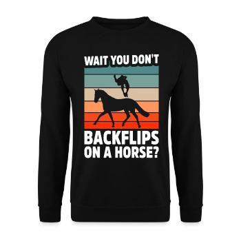 Acrobate Riding Rider Vaulter Acrobat - Sweat-shirt Unisexe - noir - Devant - Alina (178cm) & Michal (187cm)