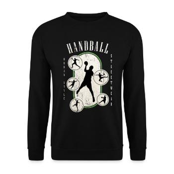 Handball Handball Player Handball Player Vintage Retro - Sweat-shirt Unisexe - noir - Devant - Alina (178cm) & Michal (187cm)
