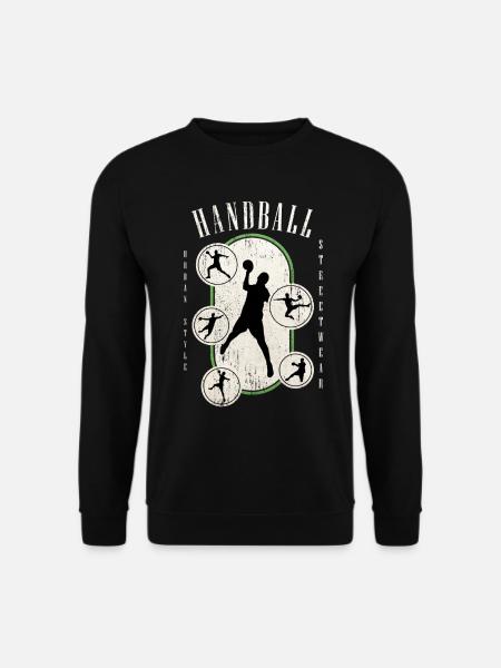 Handball Handballspieler Handballer Vintage Retro - Unisex Pullover - Schwarz