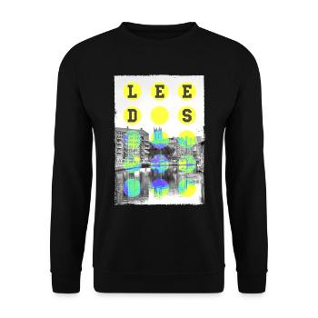 Leeds Angleterre Royaume-Uni City Skyline Home Love - Sweat-shirt Unisexe - noir - Devant - Alina (178cm) & Michal (187cm)