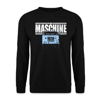 W50 - The Machine - Unisex Sweatshirt - black - Front - Alina (178cm) & Michal (187cm)