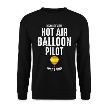 Montgolfière Montgolfière Montgolfière - Sweat-shirt Unisexe - noir - Devant - Alina (178cm) & Michal (187cm)