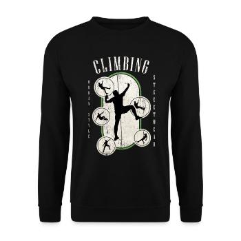 Escalade, Escalade, Montagne, Alpinisme, Sports, Nature - Sweat-shirt Unisexe - noir - Devant - Alina (178cm) & Michal (187cm)