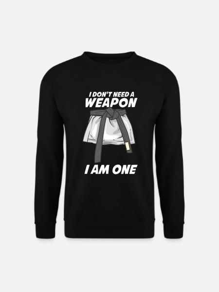 Kampfsport Karate MMA Taekwondo Ju-Jutsu Spruch - Unisex Pullover - Schwarz