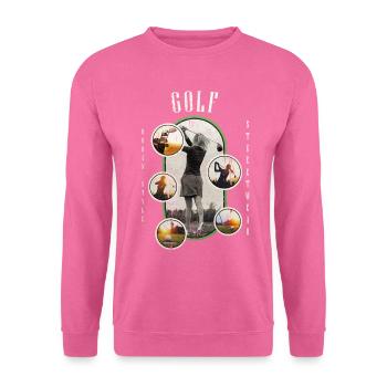 Golf Golfen Golfspielerin Sport Hobby Club Vintage - Unisex Pullover - Pink - Vorne