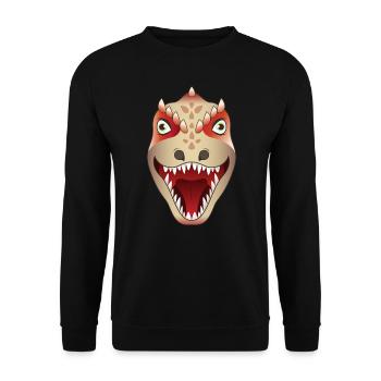 Dinosaurier Allosaurus - Unisex Pullover - Schwarz - Vorne - Alina (178cm) & Michal (187cm)