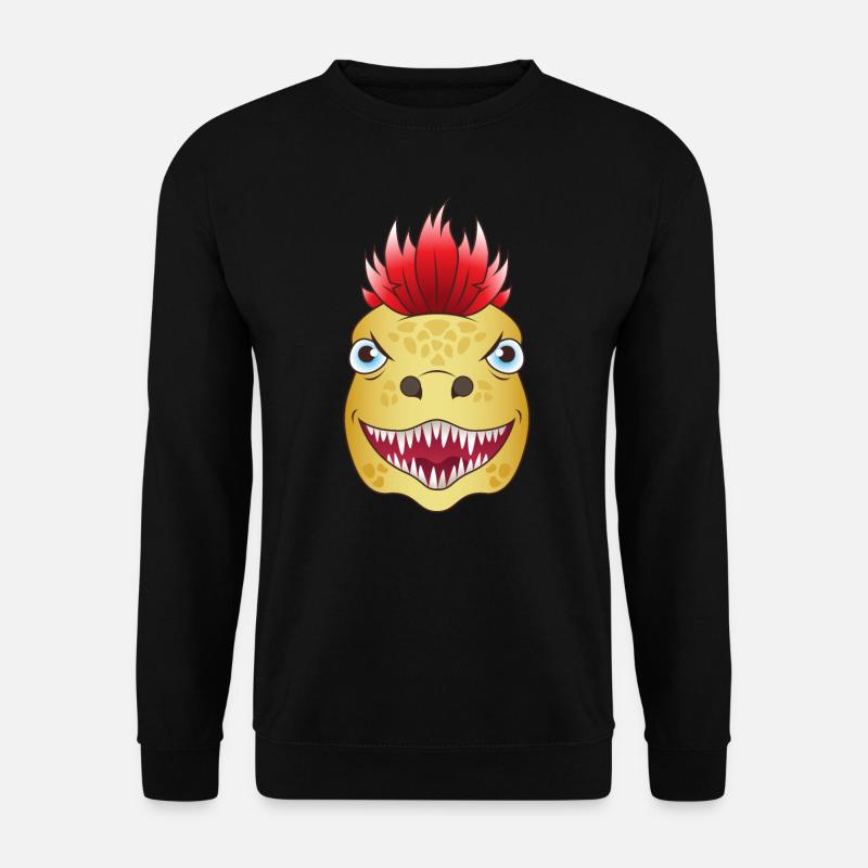 Punk Dino Utahraptor Dinosaur - Unisex Sweatshirt - black