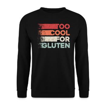 Trop cool pour le gluten - Funny Celiac Design - Sweat-shirt Unisexe - noir - Devant - Alina (178cm) & Michal (187cm)