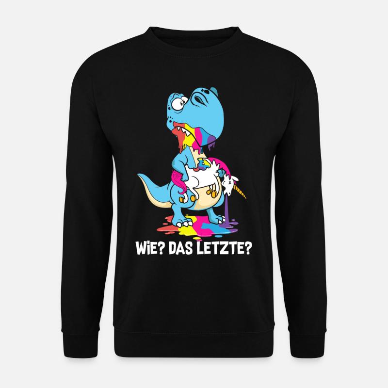 Drachen Wie Das Letzte Drache frisst Einhorn - Unisex Pullover - Schwarz