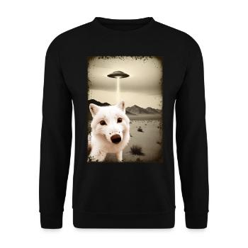 Polarfusch repère un OVNI dans le désert - Sweat-shirt Unisexe - noir - Devant - Alina (178cm) & Michal (187cm)