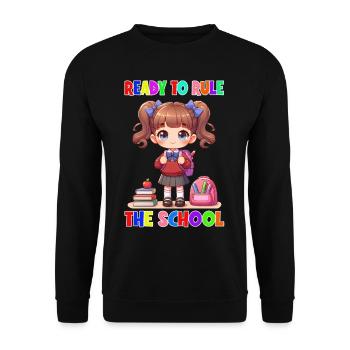 Ready to rule the school - Unisex Sweatshirt - black - Front - Alina (178cm) & Michal (187cm)