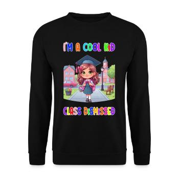 Je suis un gamin cool – classe rejetée - Sweat-shirt Unisexe - noir - Devant - Alina (178cm) & Michal (187cm)
