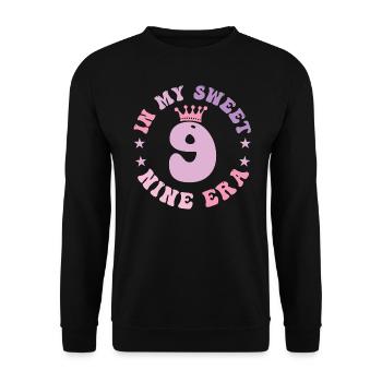 In My Sweet Nine Era 9th Birthday Groovy 9th - Sweat-shirt Unisexe - noir - Devant - Alina (178cm) & Michal (187cm)
