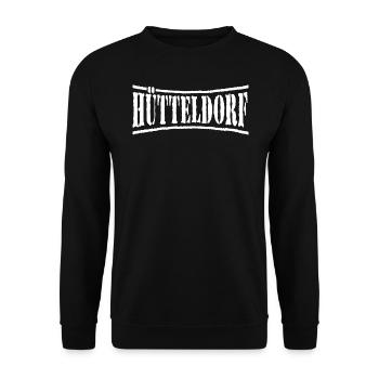 Hütteldorf Wien Rapid Ultras Fussball - Unisex Pullover - Schwarz - Vorne - Alina (178cm) & Michal (187cm)