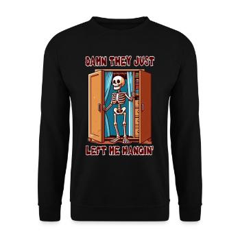 Damn - they just left me hangin' - Unisex Sweatshirt - black - Front - Alina (178cm) & Michal (187cm)