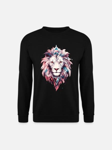 Löwe Löwenkopf Kosmisch Galaxie Universum Kunst - Unisex Pullover - Schwarz