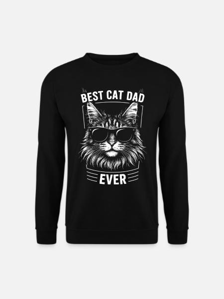 Bester Maine Coon Katzen Papa Ever T-Shirt - Unisex Pullover - Schwarz