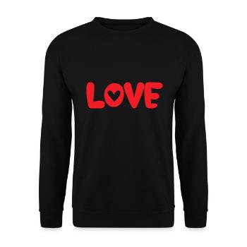 Love Heart - Unisex Sweatshirt - black - Front - Alina (178cm) & Michal (187cm)
