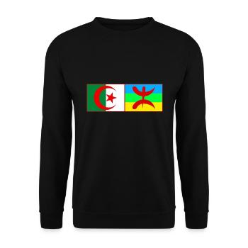 T shirt Algérie Amazigh - Sweat-shirt Unisexe - noir - Devant - Alina (178cm) & Michal (187cm)