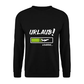 Urlaub loading - Bald Urlaub - Endlich Urlaub - Unisex Pullover - Schwarz - Vorne - Alina (178cm) & Michal (187cm)
