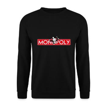 Monopoly Logo Classique Rouge - Sweat-shirt Unisexe - noir - Devant - Alina (178cm) & Michal (187cm)