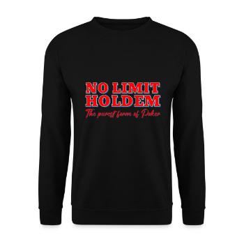 No Limit Holdem Poker T-shirt - Unisex Sweatshirt - black - Front - Alina (178cm) & Michal (187cm)