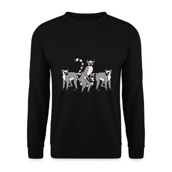 Lémuriens - Sweat-shirt Unisexe - noir - Devant - Alina (178cm) & Michal (187cm)
