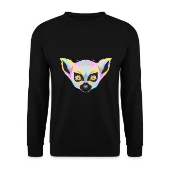 Lémurien - Sweat-shirt Unisexe - noir - Devant - Alina (178cm) & Michal (187cm)