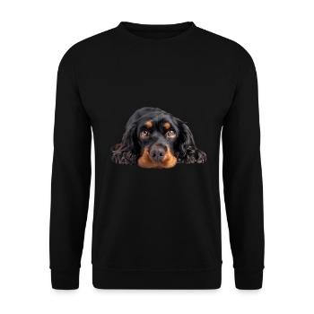 Cocker Spaniel - Sweat-shirt Unisexe - noir - Devant - Alina (178cm) & Michal (187cm)