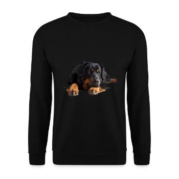 Hovawart - Unisex Pullover - Schwarz - Vorne - Alina (178cm) & Michal (187cm)