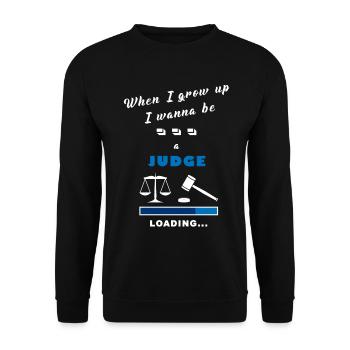 Richter auf Schwarz - Unisex Pullover - Schwarz - Vorne - Alina (178cm) & Michal (187cm)