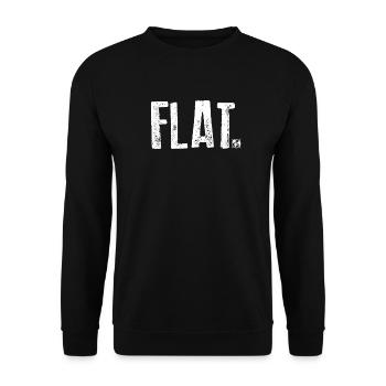 Erde flach - Unisex Pullover - Schwarz - Vorne - Alina (178cm) & Michal (187cm)