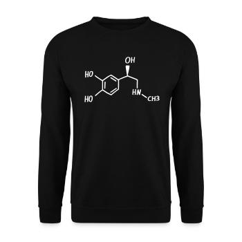 Adrenalin Formel Chemie Physik Student Geschenk - Unisex Pullover - Schwarz - Vorne - Alina (178cm) & Michal (187cm)