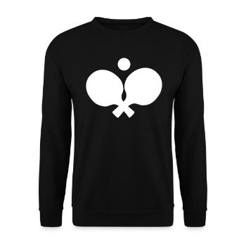 Table tennis table tennis racket table tennis ball - Unisex Sweatshirt - black - Front - Alina (178cm) & Michal (187cm)