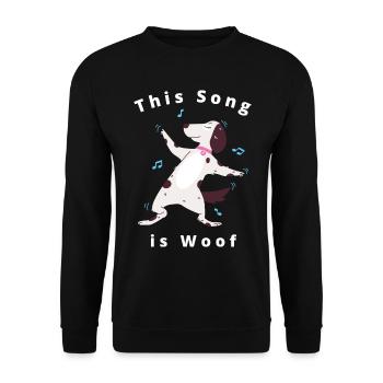 Süße lustige tanzen Hund Design - Unisex Pullover - Schwarz - Vorne - Alina (178cm) & Michal (187cm)