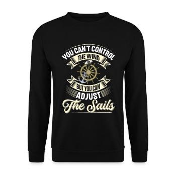 Sailing Sailor Sailboat - Unisex Sweatshirt - black - Front - Alina (178cm) & Michal (187cm)