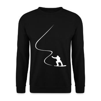 Snowboarder, Curve, Downhill, Freerider, Winter - Unisex Sweatshirt - black - Front - Alina (178cm) & Michal (187cm)