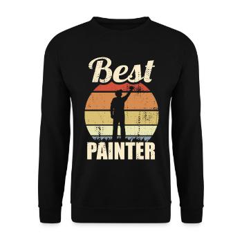 Best Painter - Unisex Sweatshirt - black - Front - Alina (178cm) & Michal (187cm)