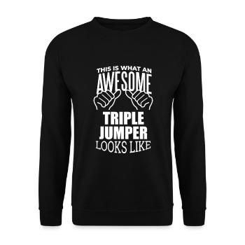 Triple Jump - Unisex Sweatshirt - black - Front - Alina (178cm) & Michal (187cm)