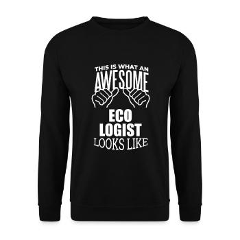 Ecology - Unisex Sweatshirt - black - Front - Alina (178cm) & Michal (187cm)