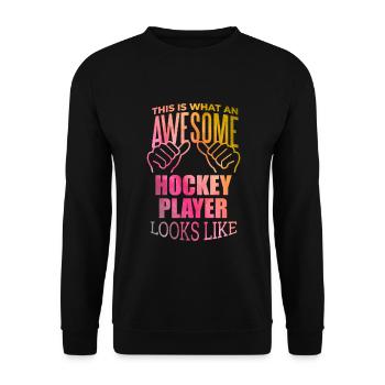 Hockey - Unisex Pullover - Schwarz - Vorne - Alina (178cm) & Michal (187cm)