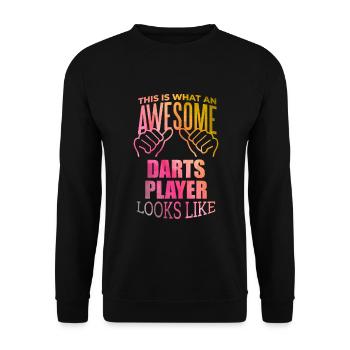 Darts - Unisex Sweatshirt - black - Front - Alina (178cm) & Michal (187cm)