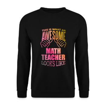 mathématiques - Sweat-shirt Unisexe - noir - Devant - Alina (178cm) & Michal (187cm)