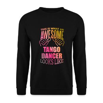 Tango - Unisex Sweatshirt - black - Front - Alina (178cm) & Michal (187cm)