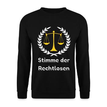 Voice of the Disenfranchised - Advocate of Justice - Unisex Sweatshirt - black - Front - Alina (178cm) & Michal (187cm)