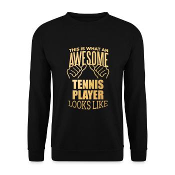 Tennis Tennis Tennis - Unisex Pullover - Schwarz - Vorne - Alina (178cm) & Michal (187cm)