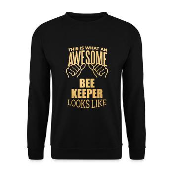 Beekeeper Beekeeper Beekeeper - Unisex Sweatshirt - black - Front - Alina (178cm) & Michal (187cm)