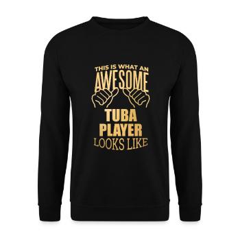 Tuba Tuba Tuba - Unisex Pullover - Schwarz - Vorne - Alina (178cm) & Michal (187cm)