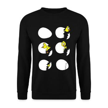 The chick - Unisex Sweatshirt - black - Front - Alina (178cm) & Michal (187cm)